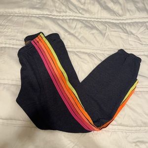 Navy and Neon Aviator Nation Sweatpants